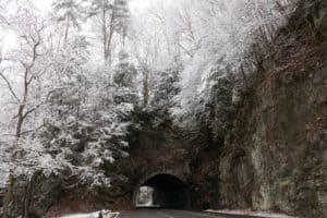 snowy tunnel 
