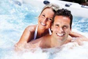 Couple in a Jaccuzzi tub