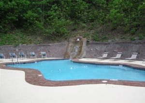 Love and Laughs swimming pool 7 bedroom cabins in Pigeon Forge TN