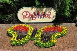 Dollywood sign with flower butterfly