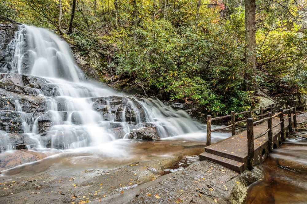 Laurel Falls in the Great Smoky Mountains.