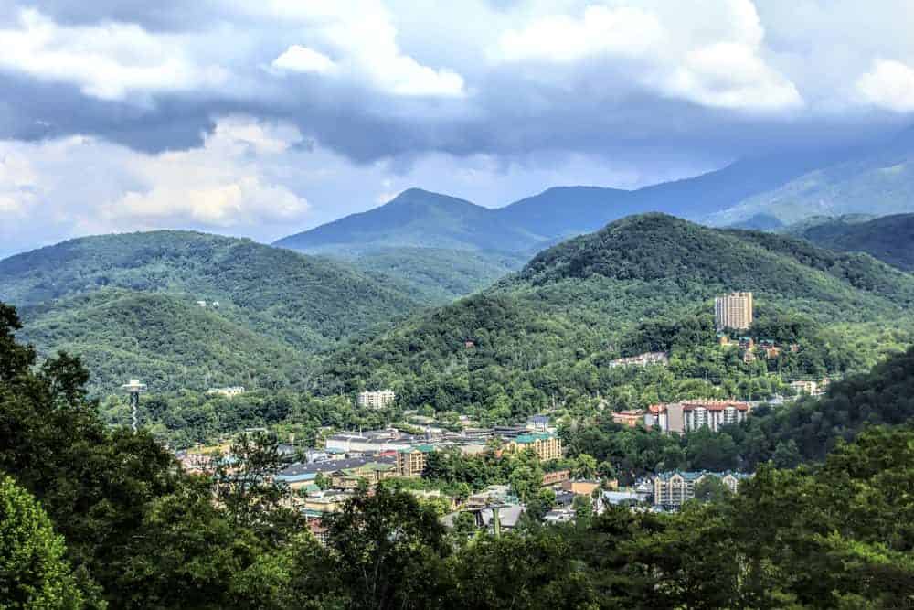 Stunning photo of Gatlinburg in the mountains.
