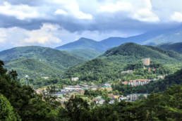 Stunning photo of Gatlinburg in the mountains.