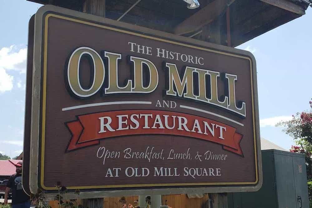 The Old Mill in Pigeon Forge Sign